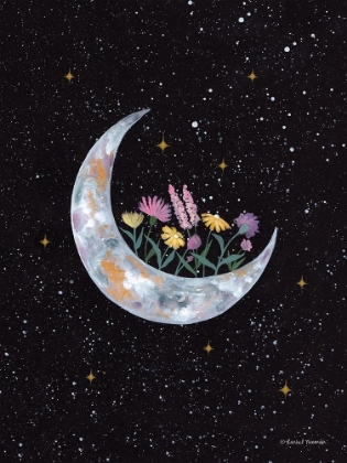 Picture of FLOWERS ON CRESCENT MOON  