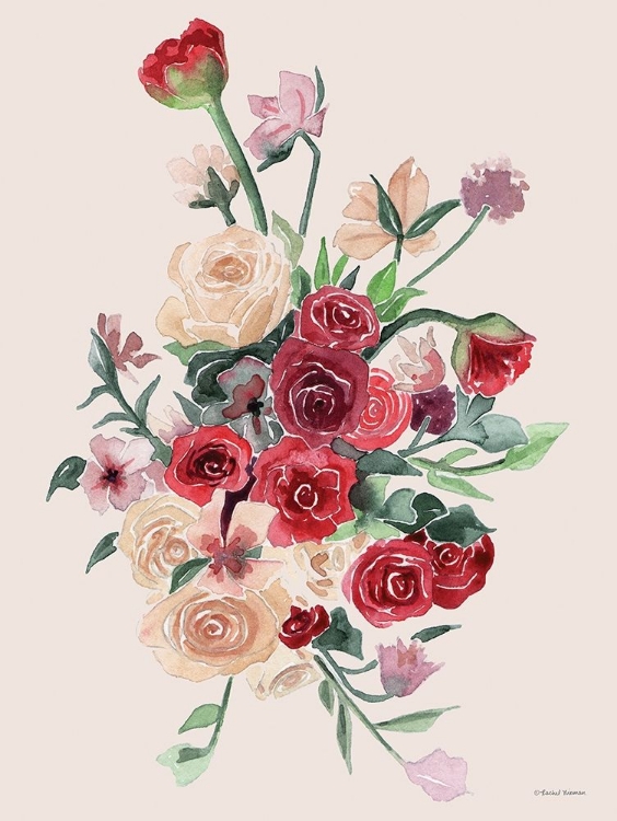 Picture of DEEP RED FLORAL BOUQUET