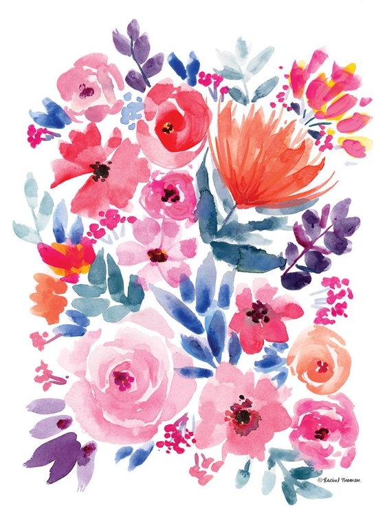 Picture of VIBRANT FLOWERS I