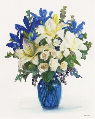 Picture of WHITE AND NAVY FLORAL ARRANGEMENT II