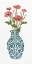 Picture of TILE VASE WITH BOUQUET I