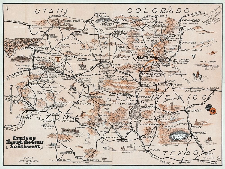 Picture of SOUTHWEST TRAVEL MAP