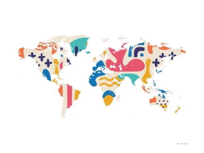 Picture of ABSTRACT COLORFUL WORLD MAP