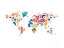 Picture of ABSTRACT COLORFUL WORLD MAP
