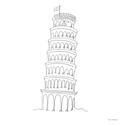 Picture of ONE LINE PISA TOWER ITALY