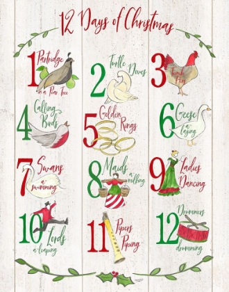 Picture of 12 DAYS OF CHRISTMAS SIGN