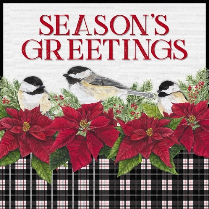 Picture of CHICKADEE CHRISTMAS RED IV SEASONS GREETINGS