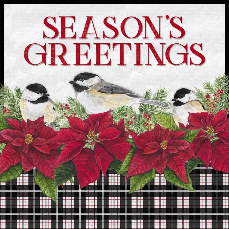 Picture of CHICKADEE CHRISTMAS RED IV SEASONS GREETINGS