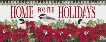 Picture of CHICKADEE CHRISTMAS RED-HOME FOR THE HOLIDAYS HORIZONTAL