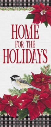 Picture of CHICKADEE CHRISTMAS RED-HOME FOR THE HOLIDAYS VERTICAL