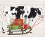 Picture of CHRISTMAS ON THE FARM I-COW WITH SLED