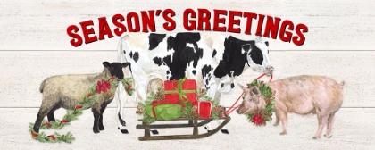 Picture of CHRISTMAS ON THE FARM-SEASONS GREETINGS