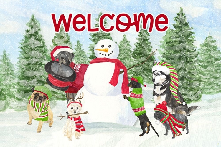 Picture of DOG DAYS OF CHRISTMAS-WELCOME