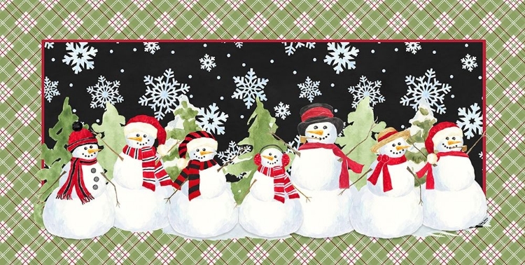 Picture of SNOWMAN WONDERLAND-GREEN PLAID