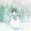 Picture of LET IT SNOW BLUE SNOWMAN I