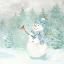 Picture of LET IT SNOW BLUE SNOWMAN II