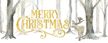 Picture of CHRISTMAS FOREST PANEL I-MERRY CHRISTMAS