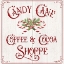 Picture of VINTAGE CHRISTMAS SIGNS I-CANDY CANE COFFEE