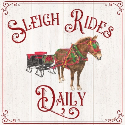 Picture of VINTAGE CHRISTMAS SIGNS V-SLEIGH RIDES