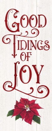 Picture of VINTAGE CHRISTMAS SIGNS PANEL IV-TIDINGS OF JOY