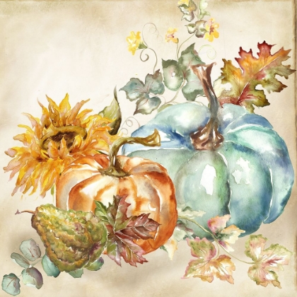 Picture of WATERCOLOR HARVEST PUMPKIN IV