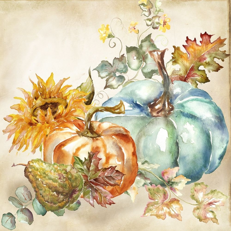 Picture of WATERCOLOR HARVEST PUMPKIN IV
