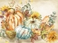 Picture of WATERCOLOR HARVEST PUMPKIN LANDSCAPE