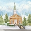 Picture of CHRISTMAS VILLAGE I