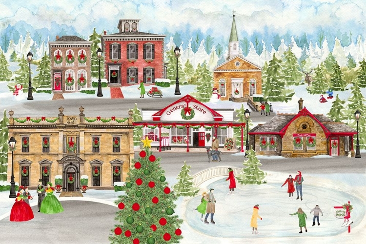 Picture of CHRISTMAS VILLAGE LANDSCAPE