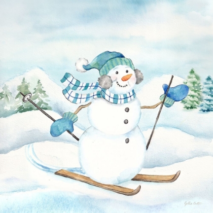 Picture of LET IT SNOW BLUE SNOWMAN III