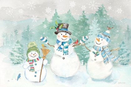 Picture of LET IT SNOW BLUE SNOWMAN LANDSCAPE