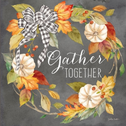 Picture of PUMPKIN PATCH WREATH ON BLACK I-GATHER