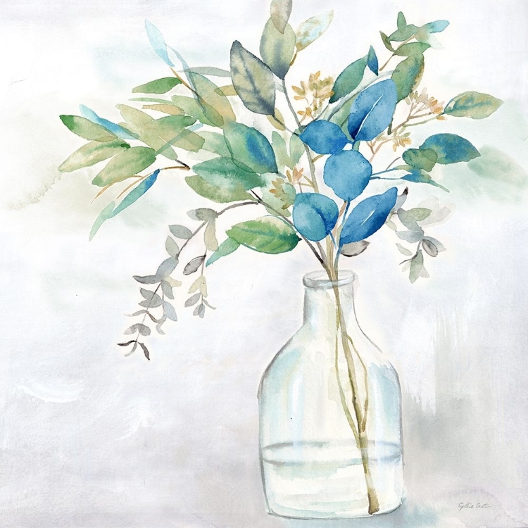 Picture of EUCALYPTUS VASE NAVY I