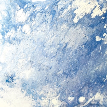 Picture of EARTH BLUES ABSTRACT SQUARE