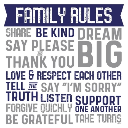 Picture of FAMILY RULES II BLUE GRAY