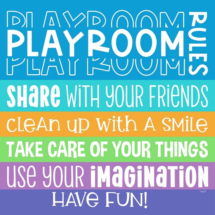 Picture of PLAYROOM RULES I