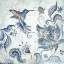 Picture of WATERCOLOR BOHO BLUE HUMMINGBIRD I