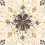 Picture of WARM TRIBAL TEXTURE FLORAL MEDALLION