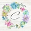 Picture of SWEET SUCCULENTS WREATH MONOGRAM C