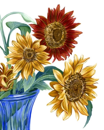 Picture of CHINA SUNFLOWERS I
