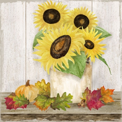 Picture of FALL SUNFLOWERS I