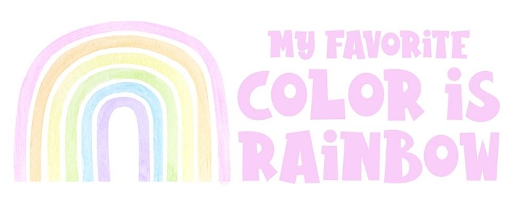 Picture of PASTEL RAINBOWS PANEL I-FAVORITE