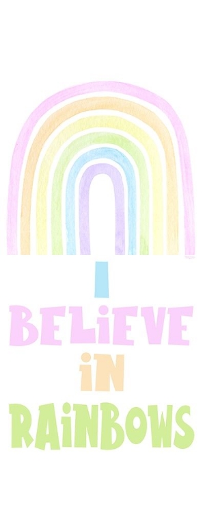 Picture of PASTEL RAINBOWS VERTICAL I-BELIEVE