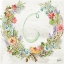 Picture of HERB BLOSSOM WREATH MONOGRAM C