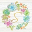 Picture of SWEET SUCCULENTS WREATH MONOGRAM S GOLD