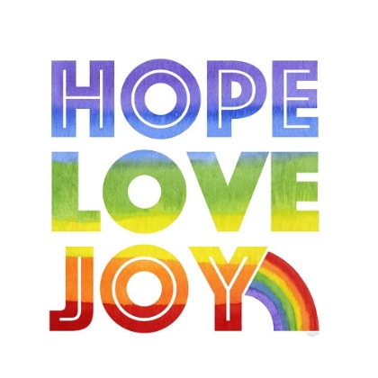 Picture of RAINBOW TEXT III-HOPE  LOVE JOY