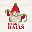 Picture of GNOME FOR CHRISTMAS SENTIMENT III-DECK THE HALLS