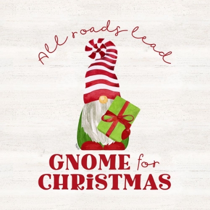 Picture of GNOME FOR CHRISTMAS SENTIMENT IV-ALL ROADS
