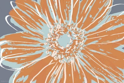 Picture of FLOWER POP SKETCH I-BLUE AND ORANGE