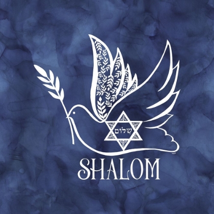 Picture of FESTIVAL OF LIGHTS BLUE V-SHALOM DOVE